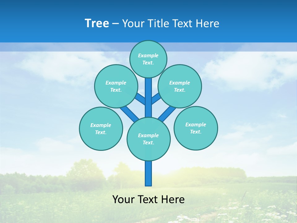Beautiful Sunlight Farmland PowerPoint Template