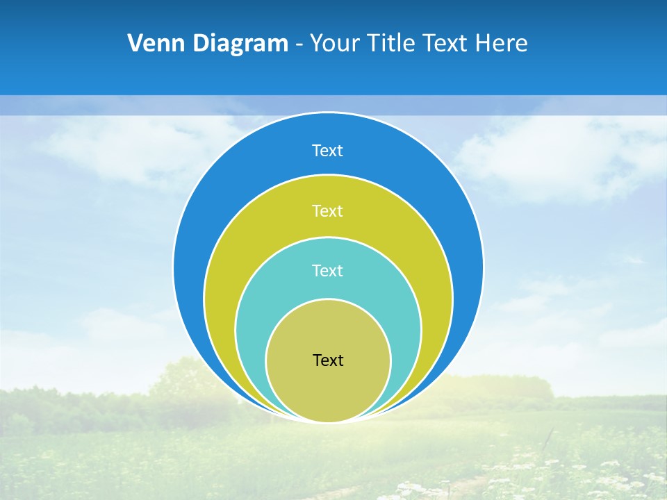 Beautiful Sunlight Farmland PowerPoint Template