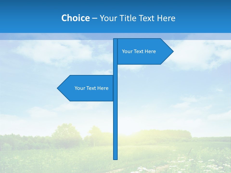 Beautiful Sunlight Farmland PowerPoint Template