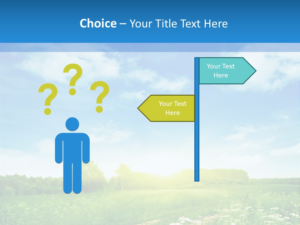 Beautiful Sunlight Farmland PowerPoint Template