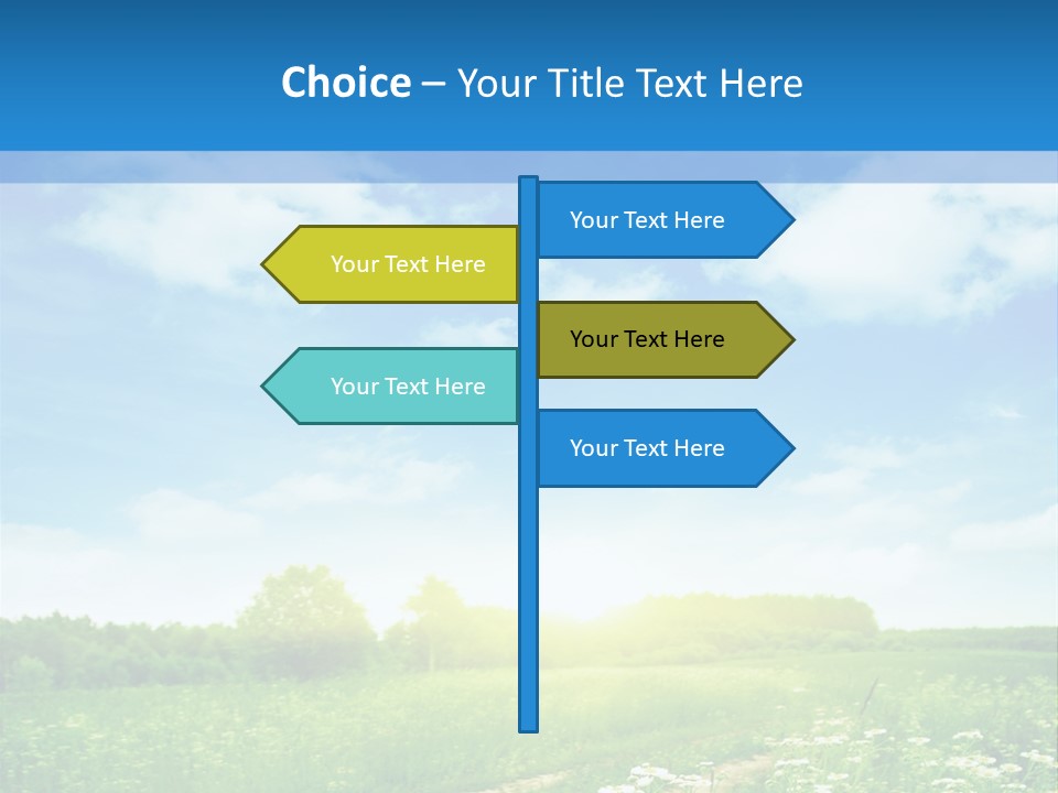 Beautiful Sunlight Farmland PowerPoint Template