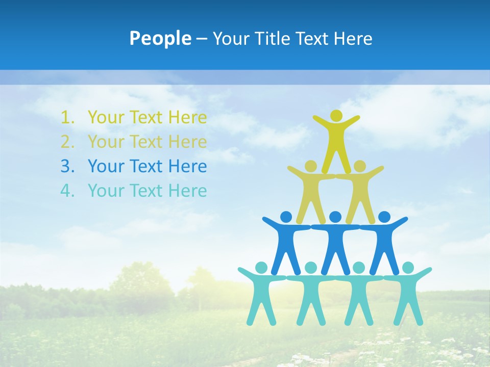 Beautiful Sunlight Farmland PowerPoint Template