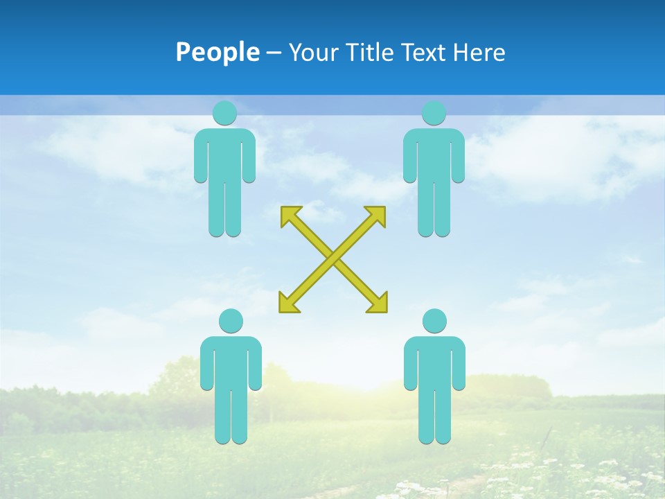 Beautiful Sunlight Farmland PowerPoint Template