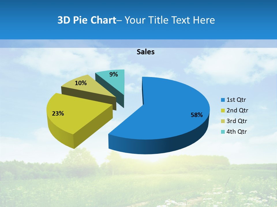 Beautiful Sunlight Farmland PowerPoint Template