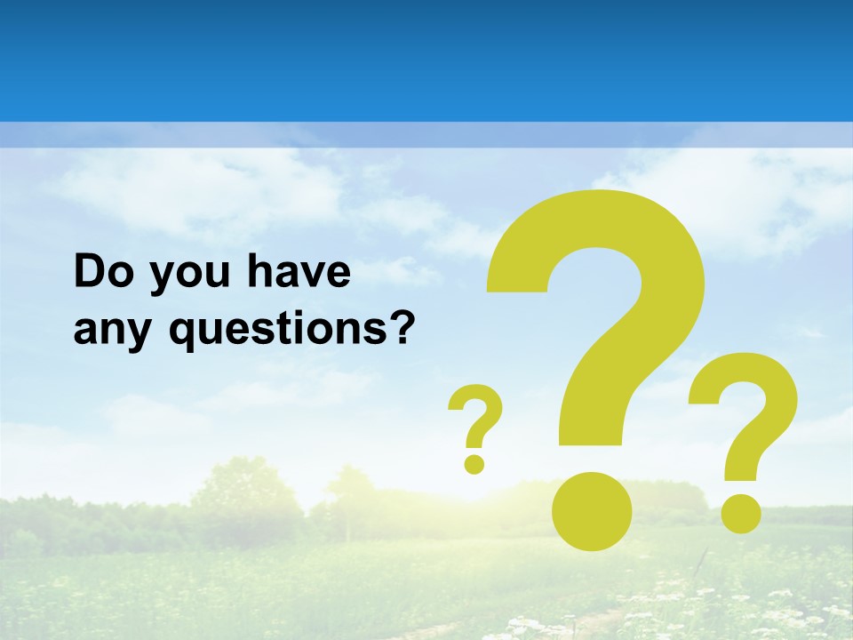 Beautiful Sunlight Farmland PowerPoint Template