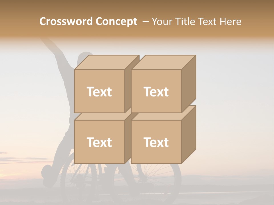 Cycli T Exerci E Hand Up PowerPoint Template