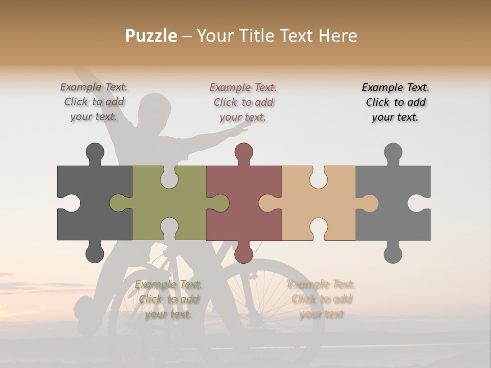 Cycli T Exerci E Hand Up PowerPoint Template