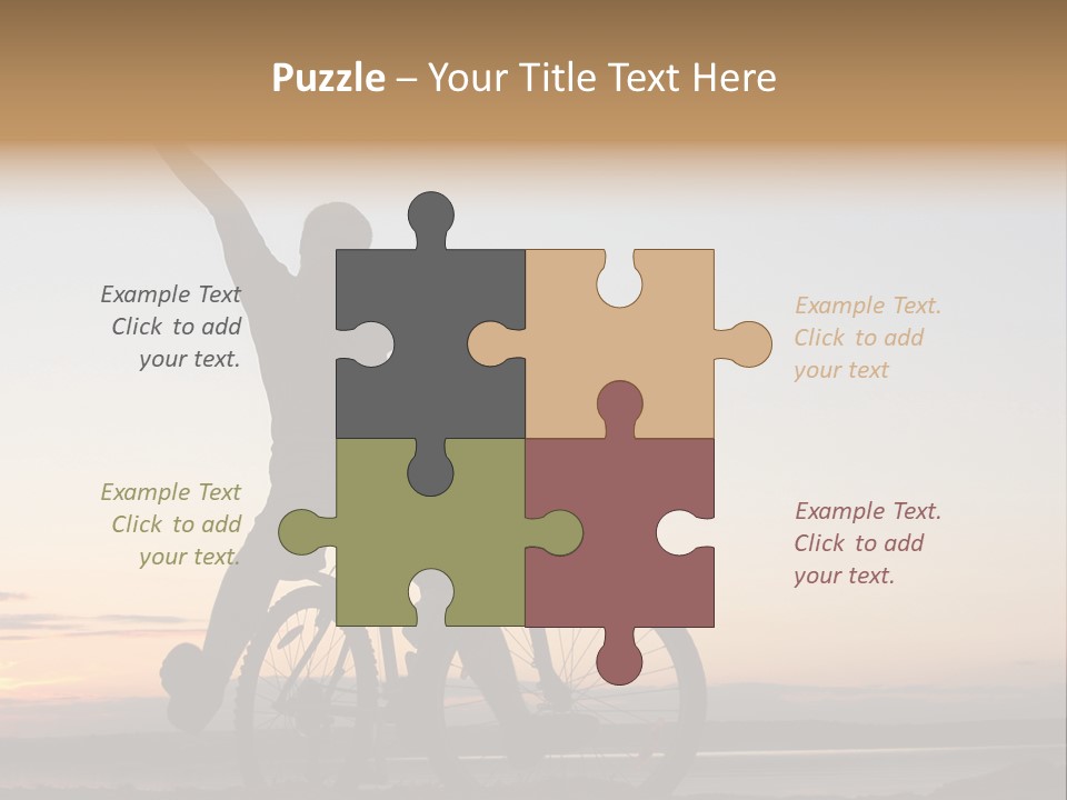 Cycli T Exerci E Hand Up PowerPoint Template