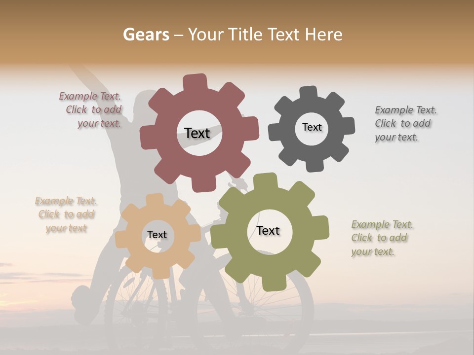 Cycli T Exerci E Hand Up PowerPoint Template