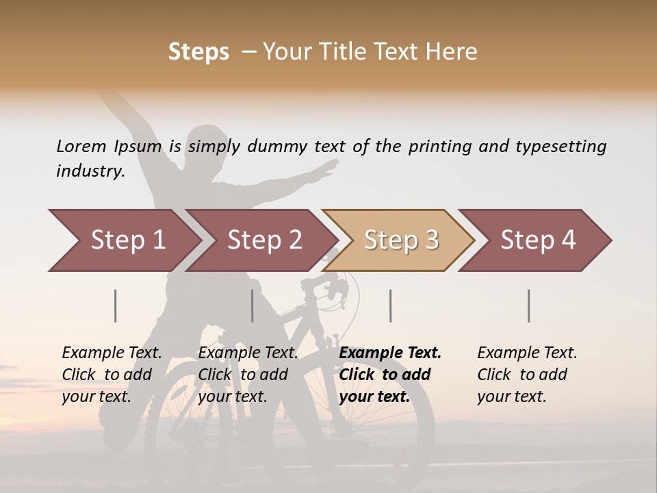 Cycli T Exerci E Hand Up PowerPoint Template