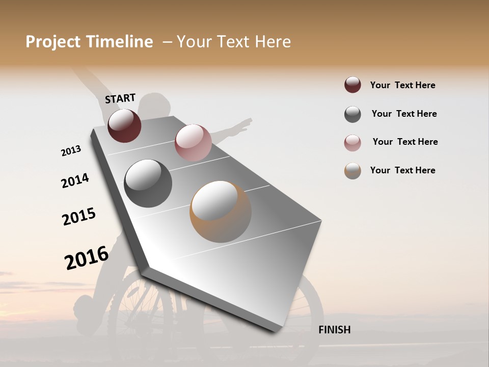 Cycli T Exerci E Hand Up PowerPoint Template