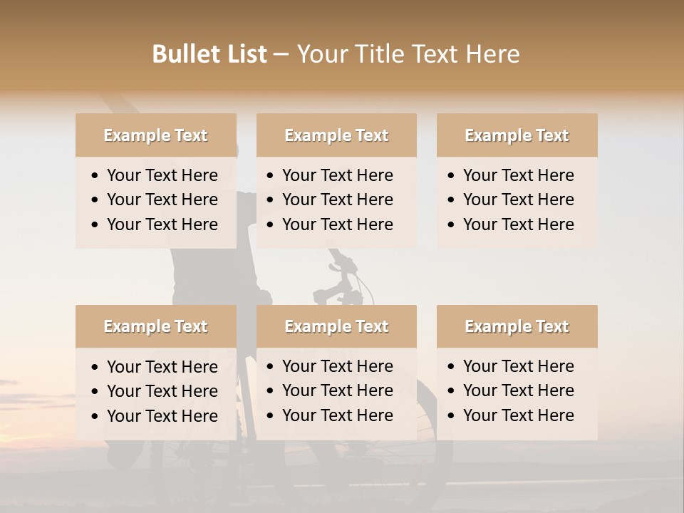 Cycli T Exerci E Hand Up PowerPoint Template