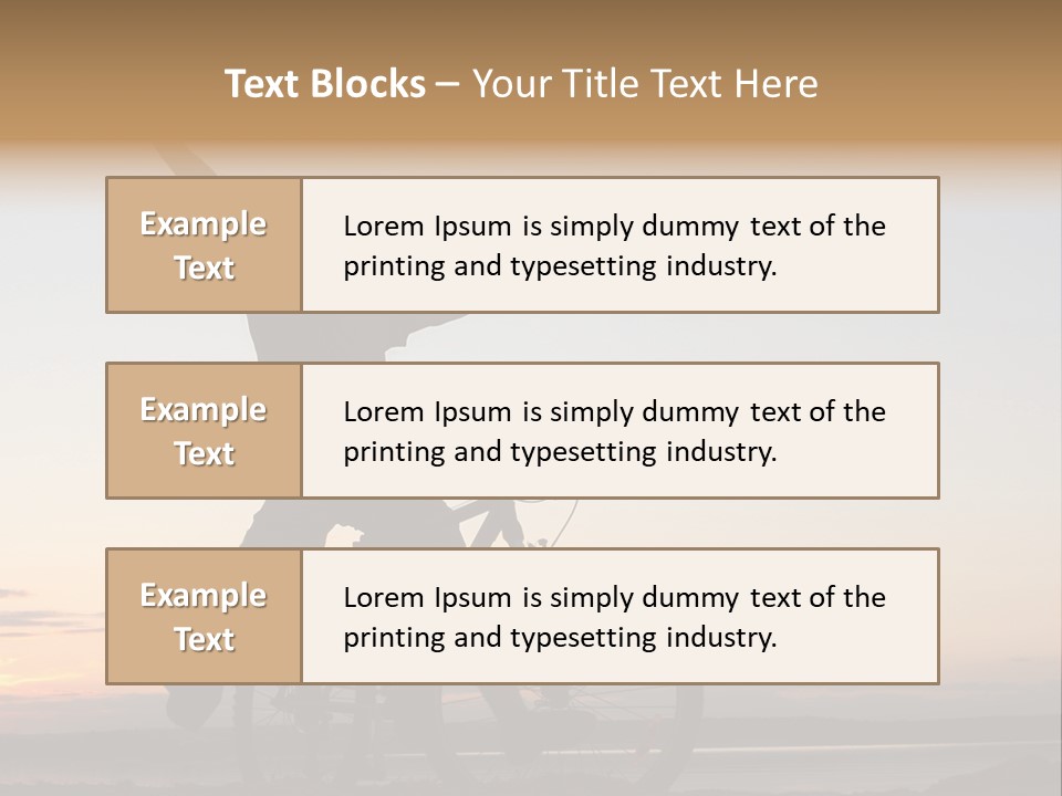 Cycli T Exerci E Hand Up PowerPoint Template