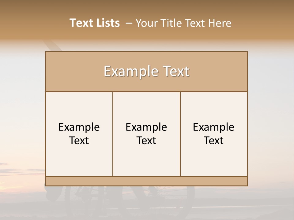 Cycli T Exerci E Hand Up PowerPoint Template