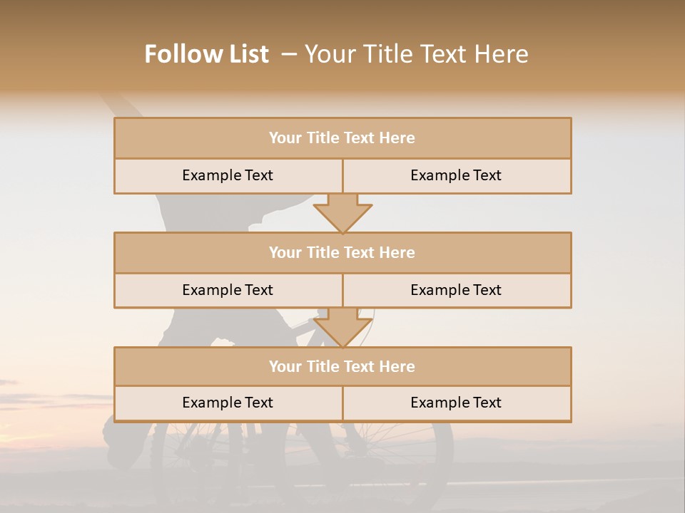 Cycli T Exerci E Hand Up PowerPoint Template