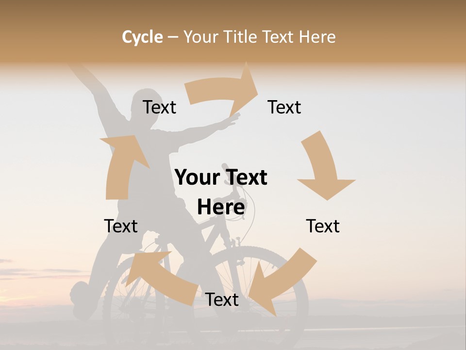 Cycli T Exerci E Hand Up PowerPoint Template