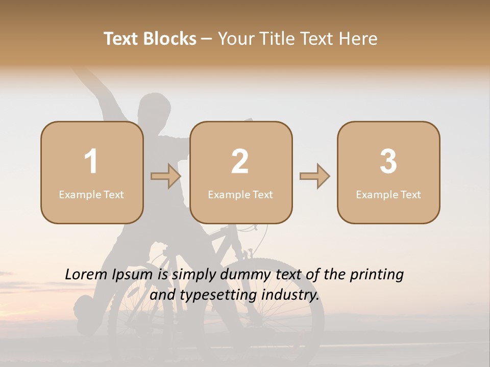 Cycli T Exerci E Hand Up PowerPoint Template