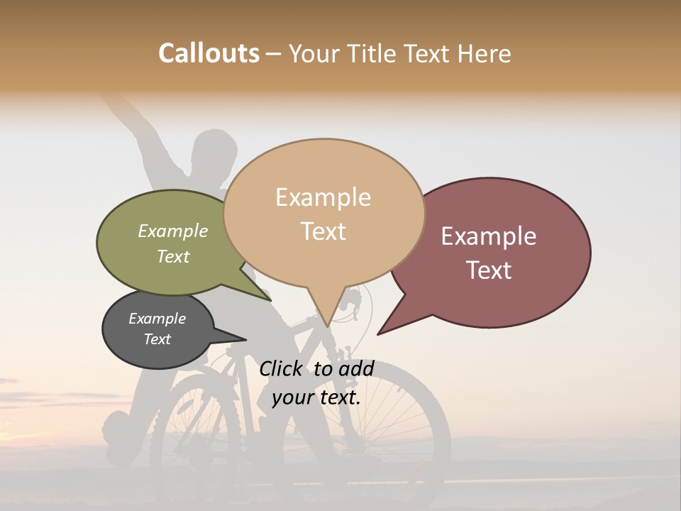 Cycli T Exerci E Hand Up PowerPoint Template