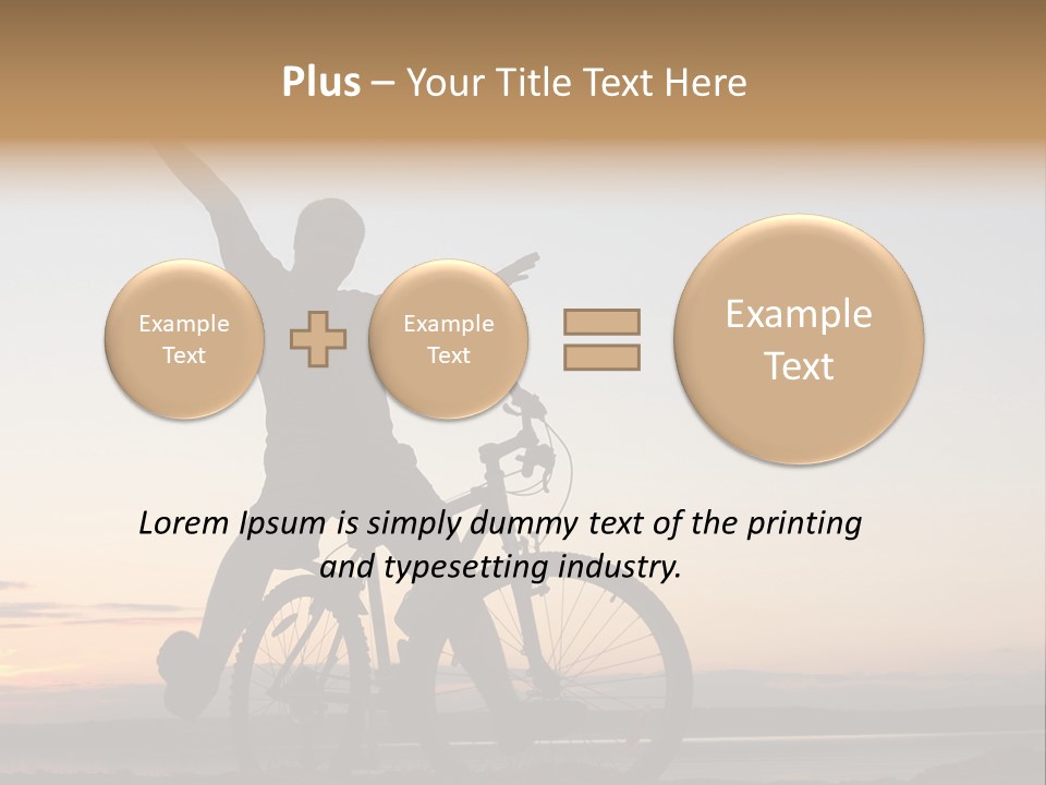 Cycli T Exerci E Hand Up PowerPoint Template