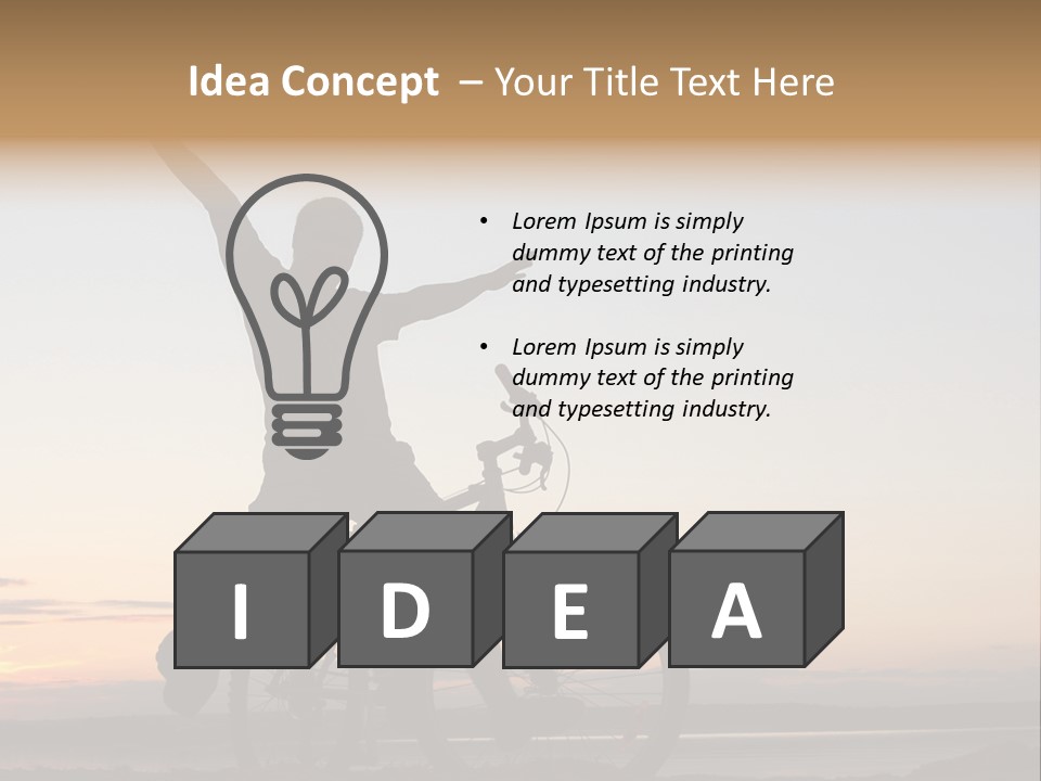 Cycli T Exerci E Hand Up PowerPoint Template