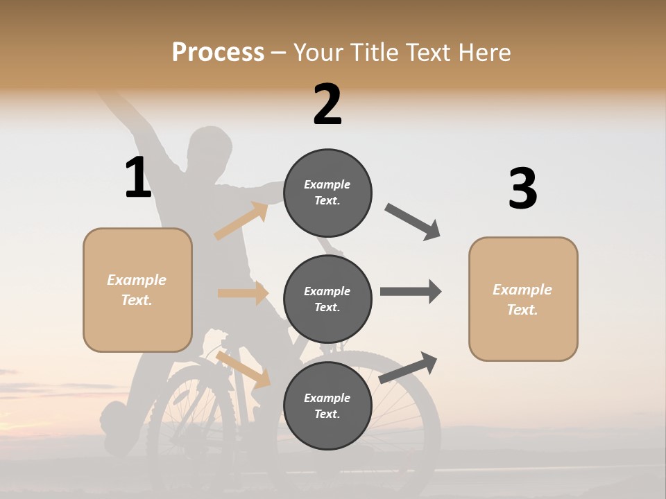 Cycli T Exerci E Hand Up PowerPoint Template