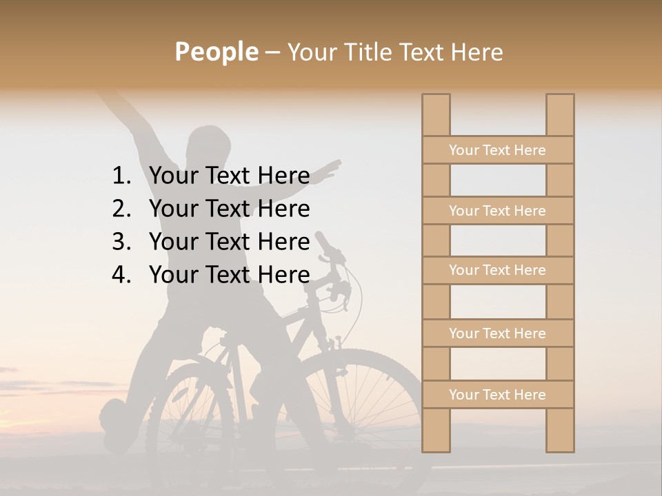 Cycli T Exerci E Hand Up PowerPoint Template
