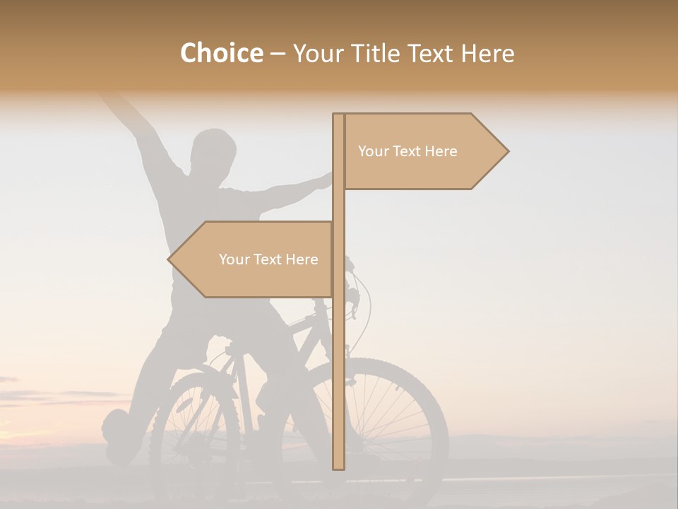 Cycli T Exerci E Hand Up PowerPoint Template