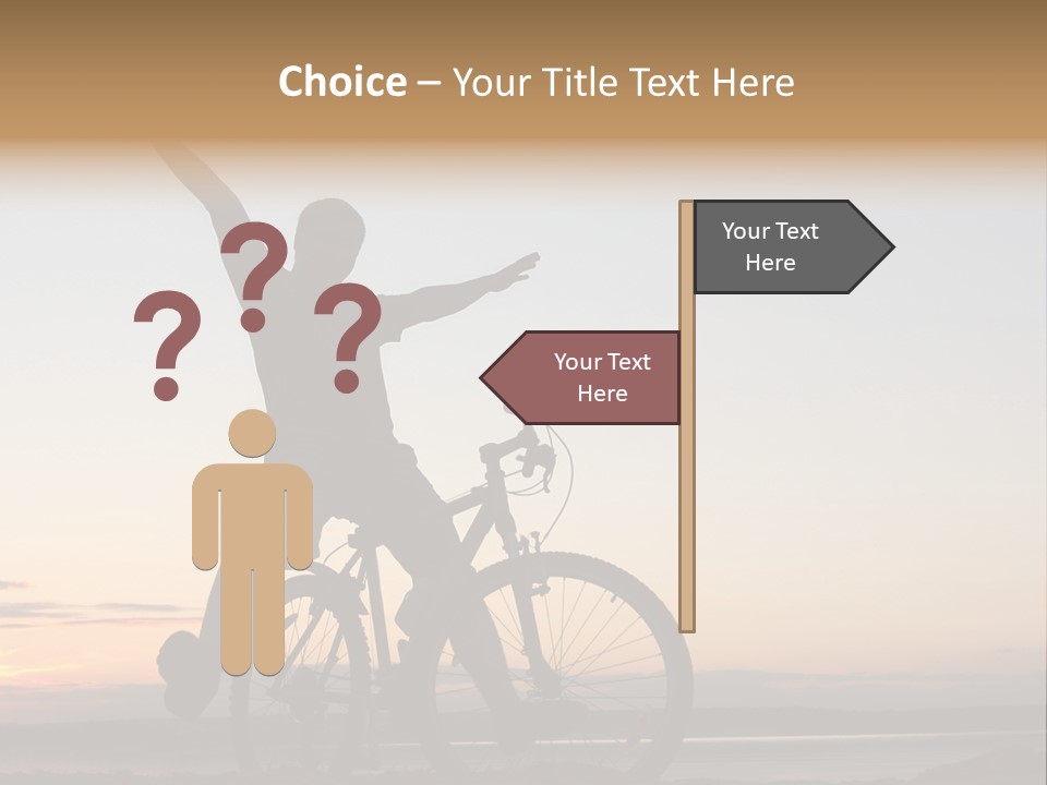 Cycli T Exerci E Hand Up PowerPoint Template