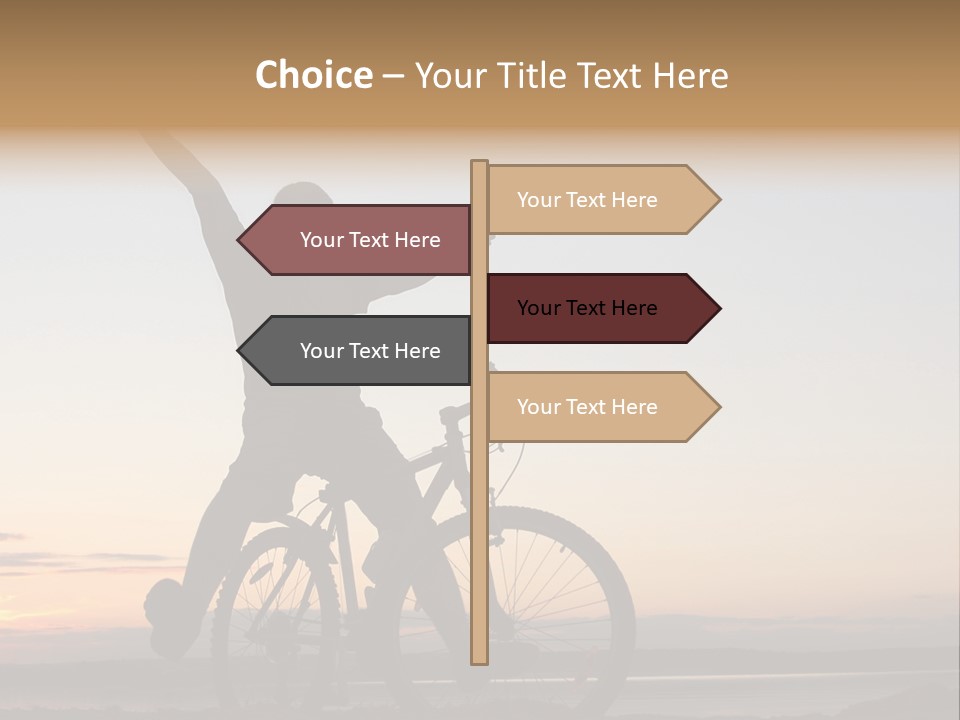 Cycli T Exerci E Hand Up PowerPoint Template