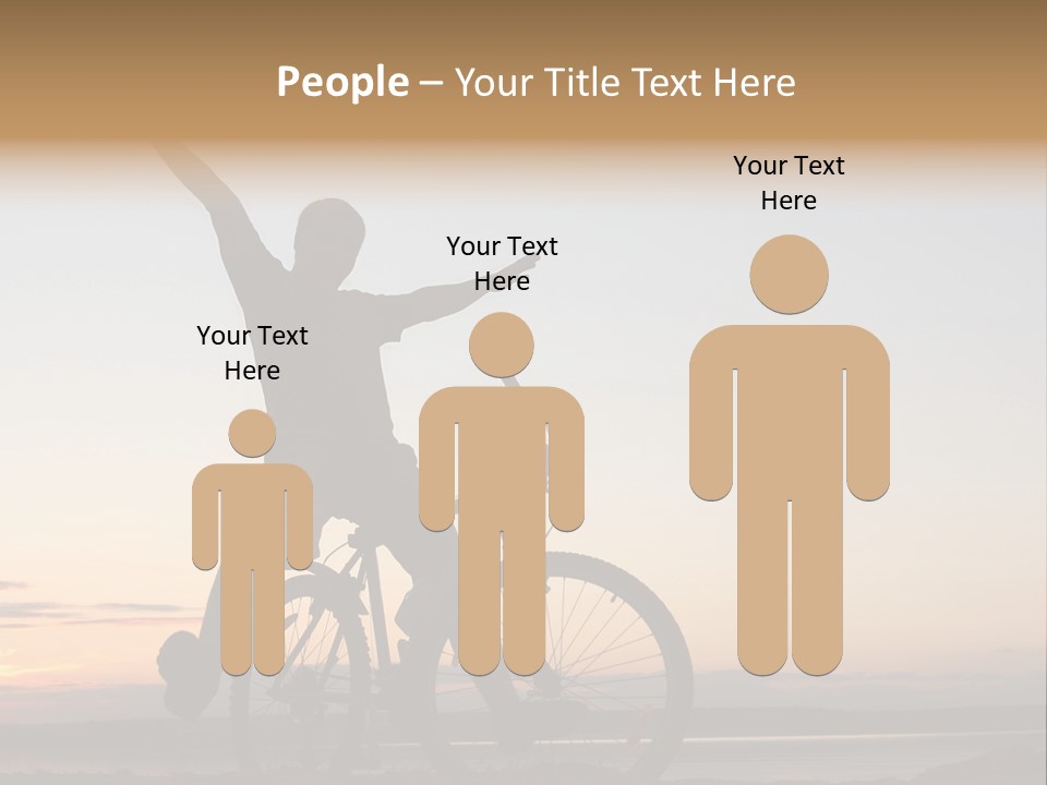 Cycli T Exerci E Hand Up PowerPoint Template