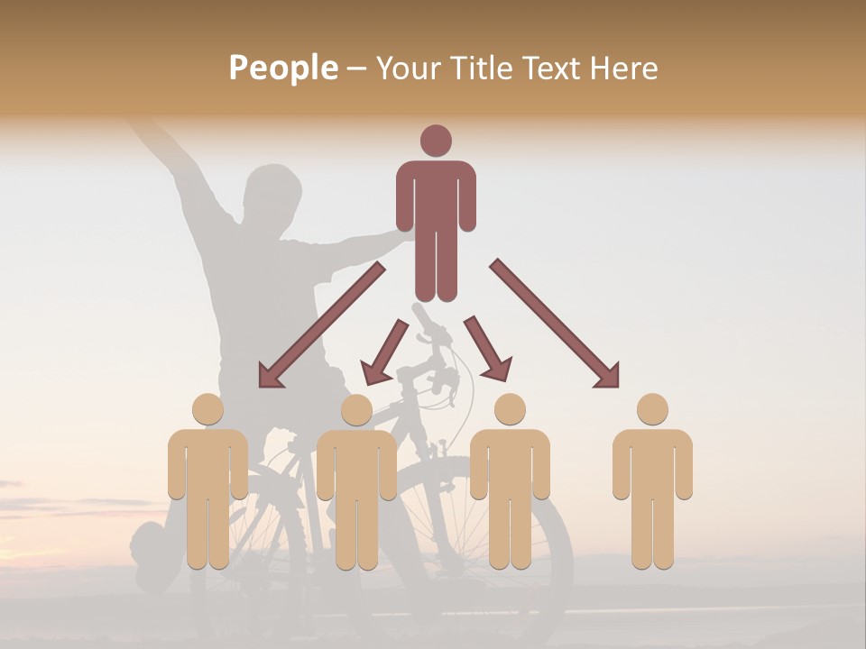 Cycli T Exerci E Hand Up PowerPoint Template