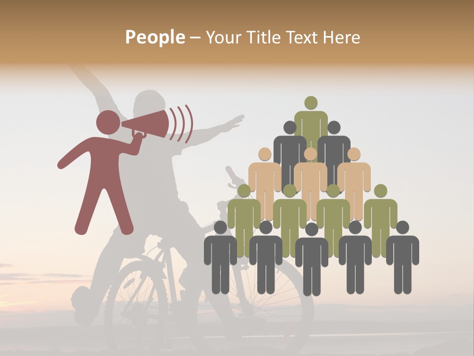 Cycli T Exerci E Hand Up PowerPoint Template