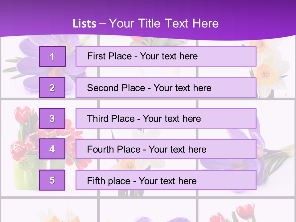 Collection White Purple PowerPoint Template