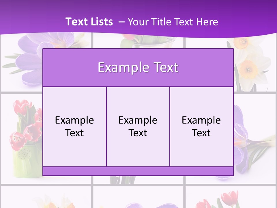 Collection White Purple PowerPoint Template