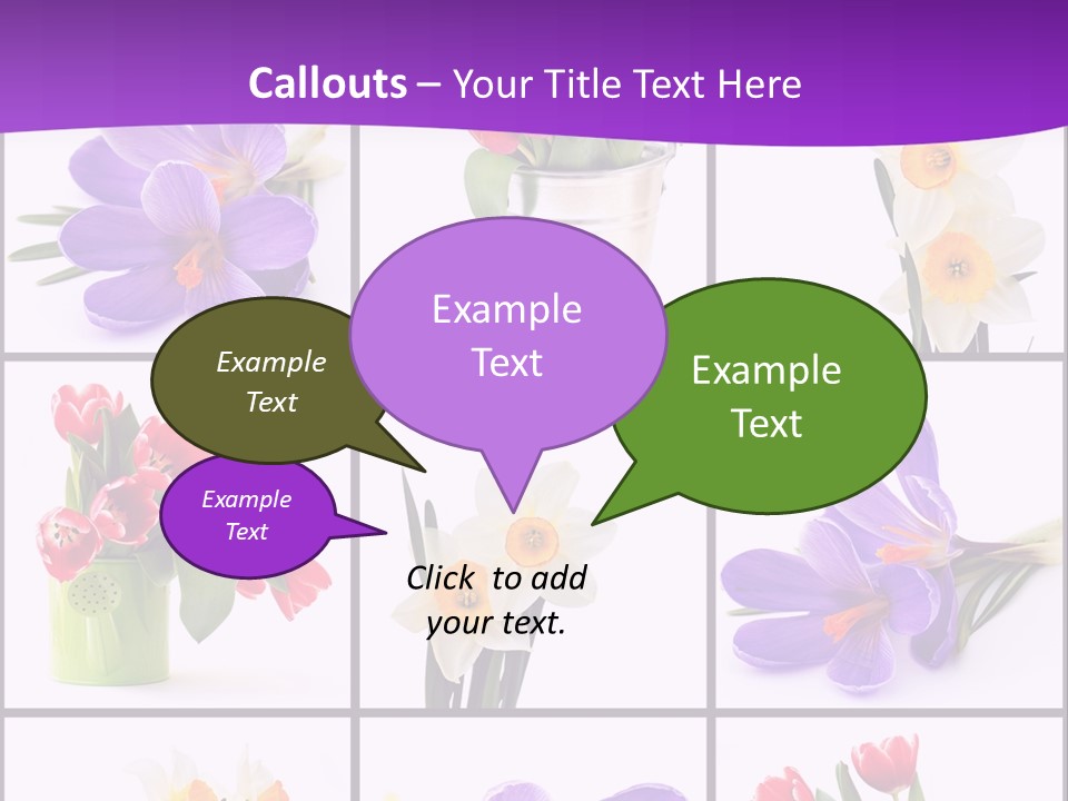 Collection White Purple PowerPoint Template