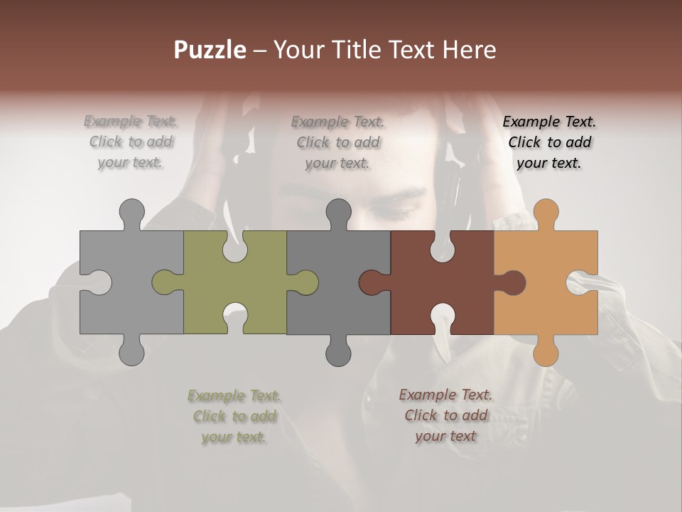 Portrait Music Headphones PowerPoint Template