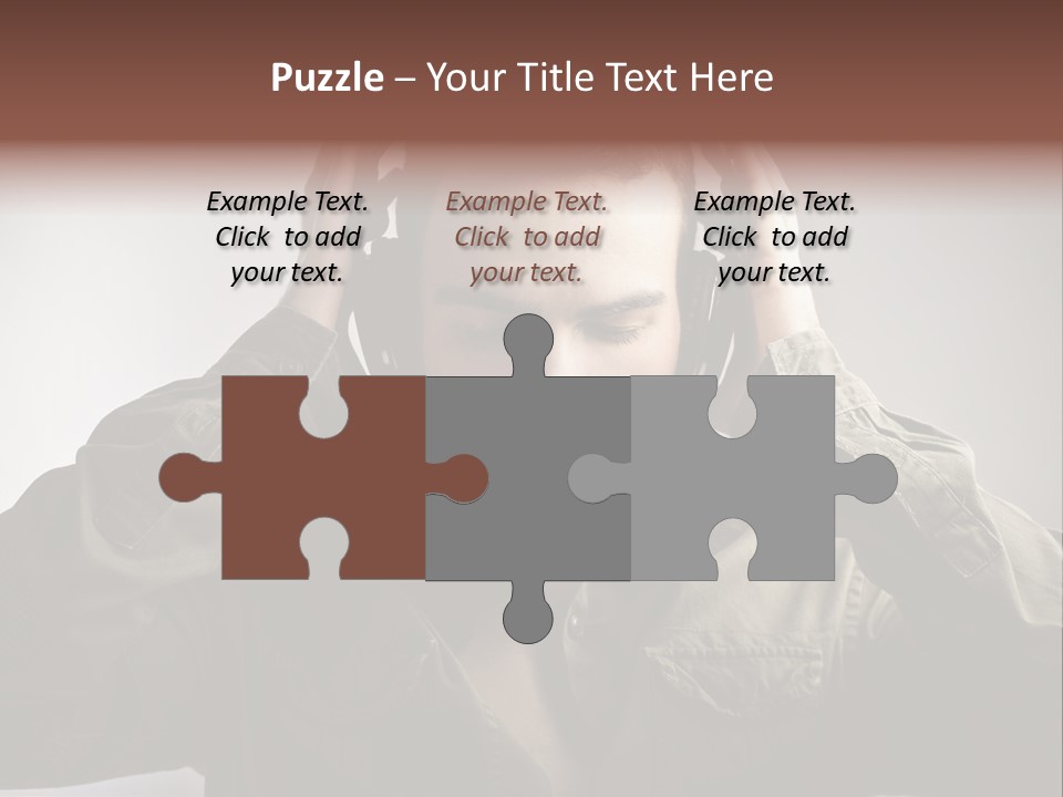 Portrait Music Headphones PowerPoint Template