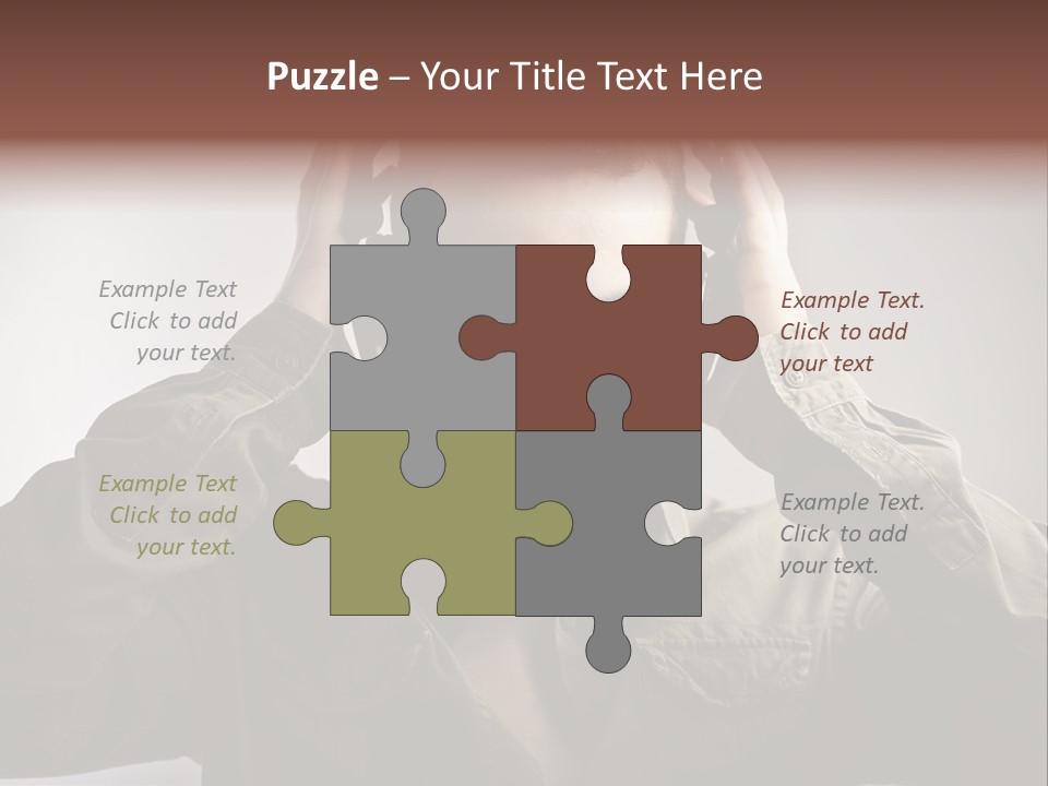 Portrait Music Headphones PowerPoint Template