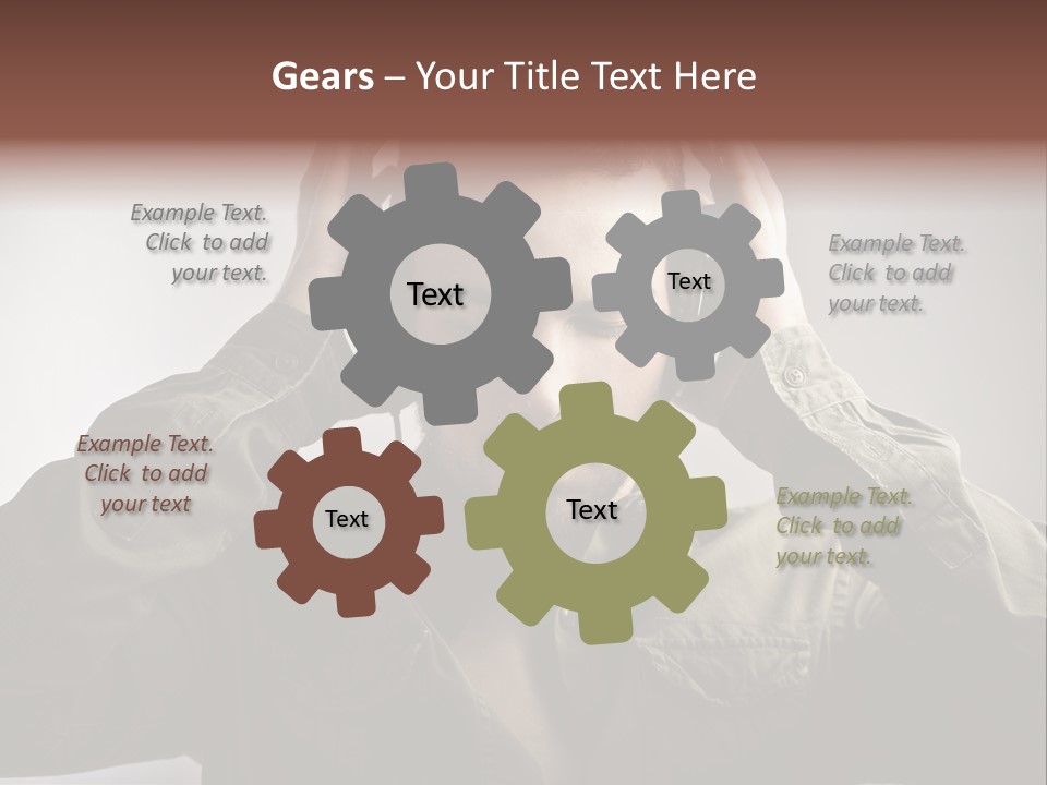 Portrait Music Headphones PowerPoint Template