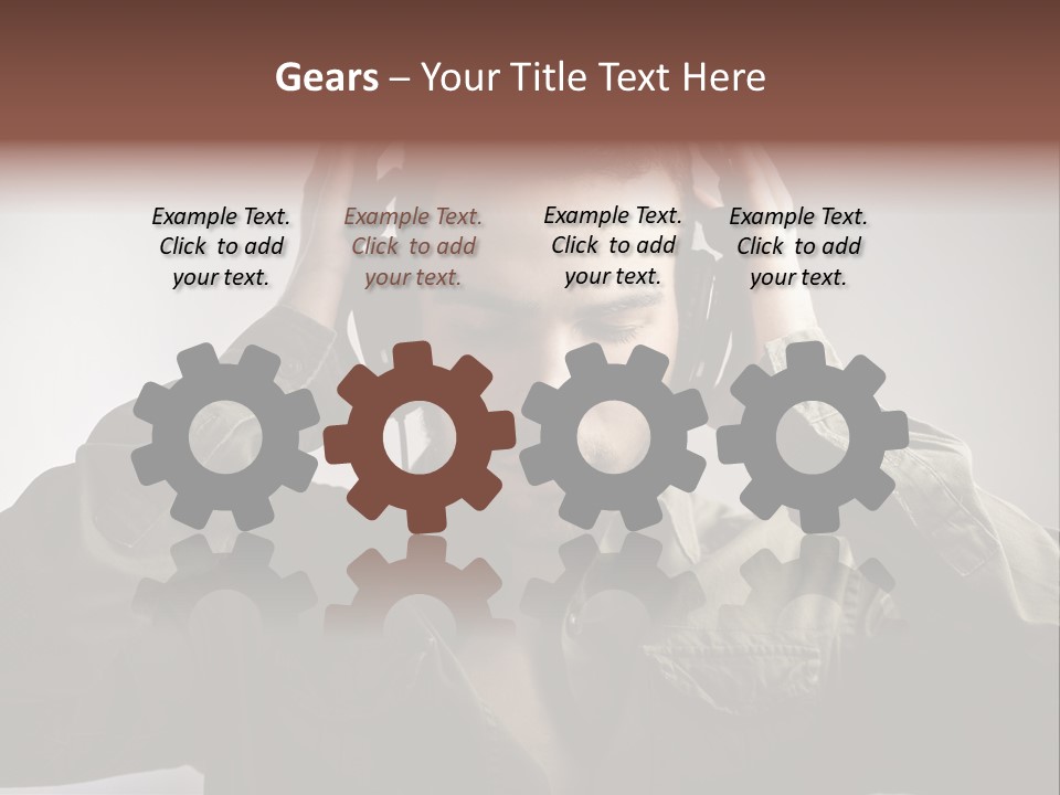 Portrait Music Headphones PowerPoint Template