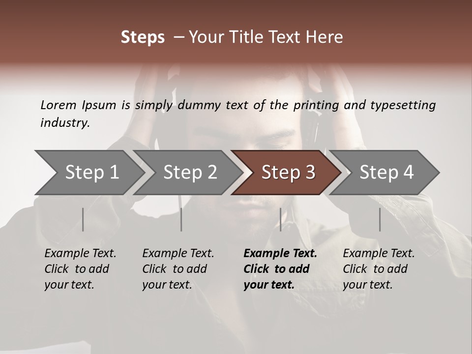 Portrait Music Headphones PowerPoint Template