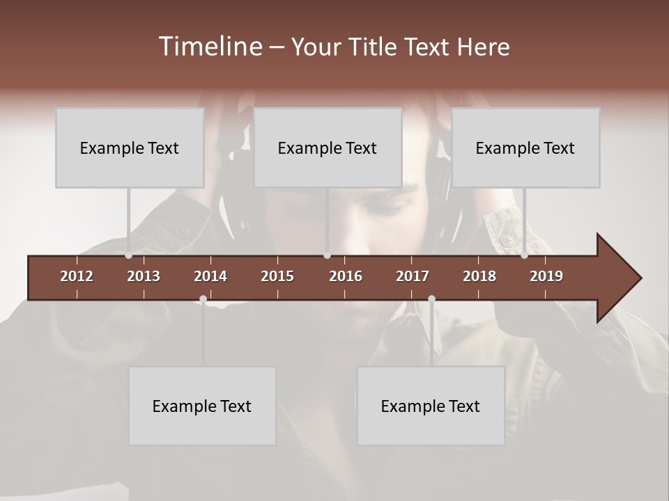 Portrait Music Headphones PowerPoint Template