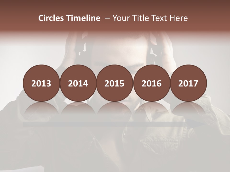 Portrait Music Headphones PowerPoint Template