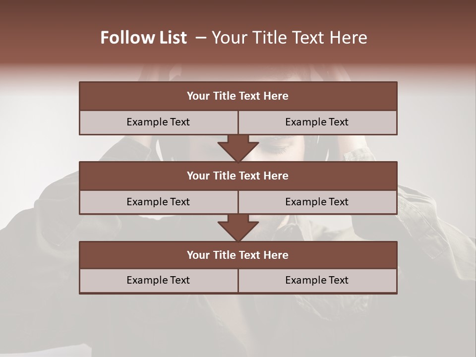 Portrait Music Headphones PowerPoint Template