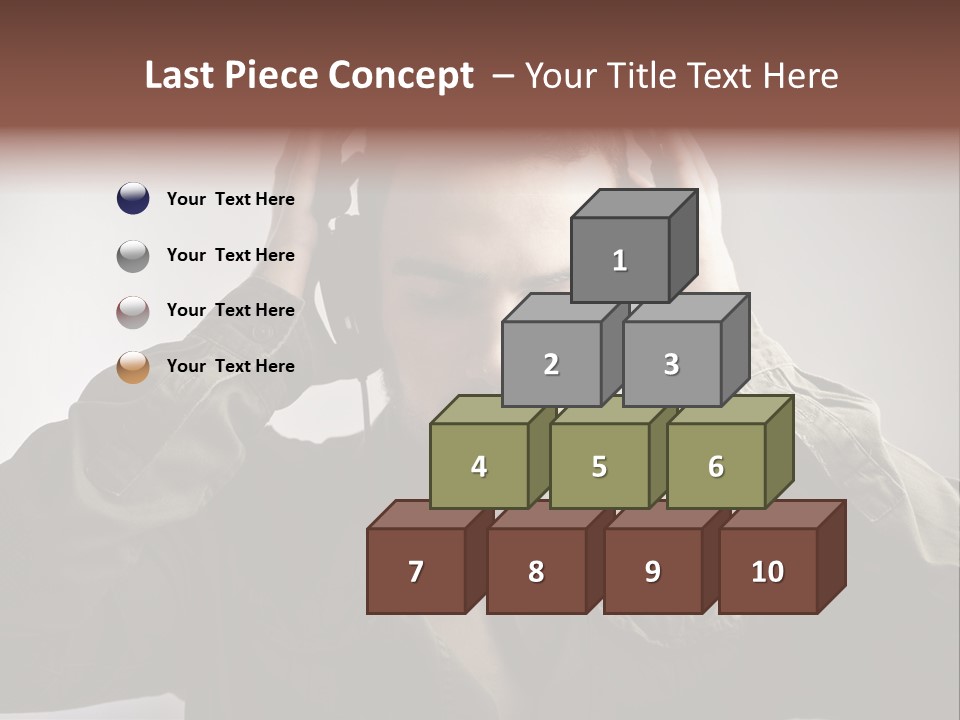 Portrait Music Headphones PowerPoint Template