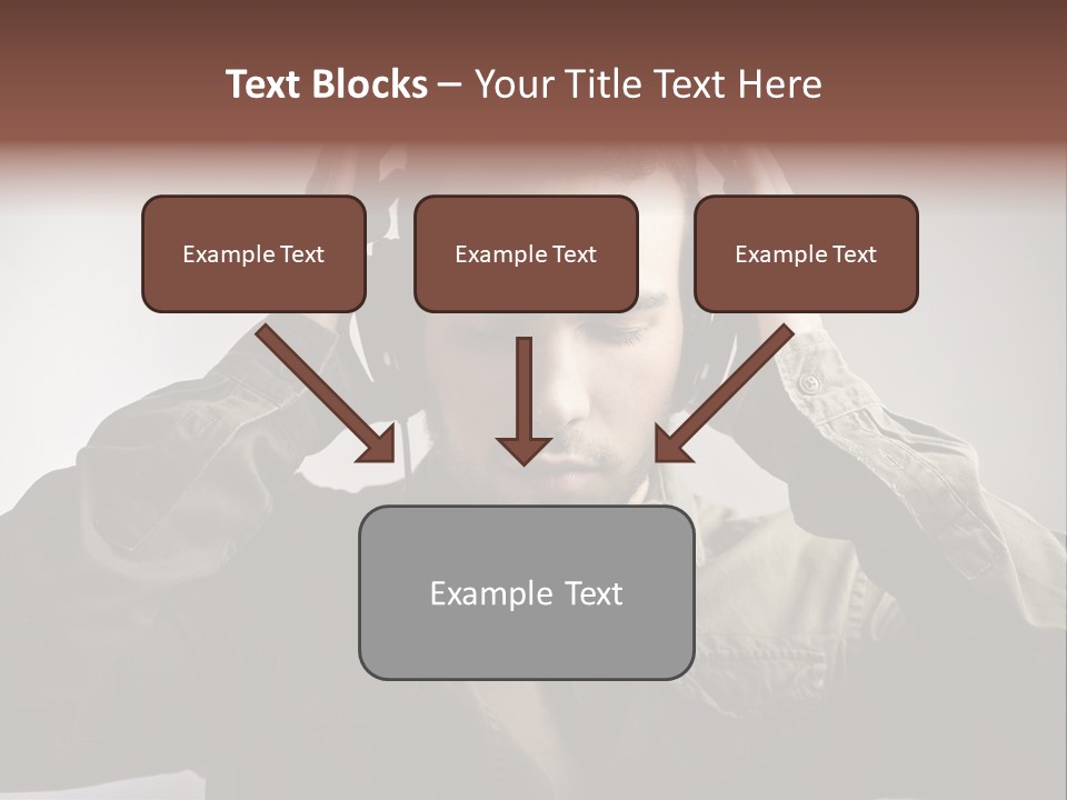 Portrait Music Headphones PowerPoint Template