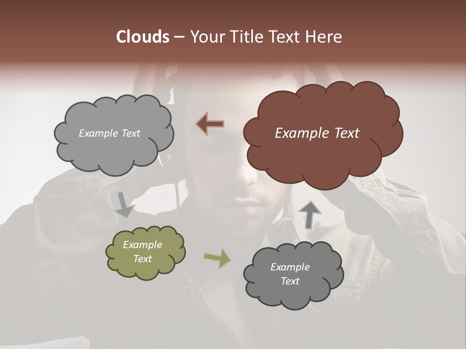Portrait Music Headphones PowerPoint Template