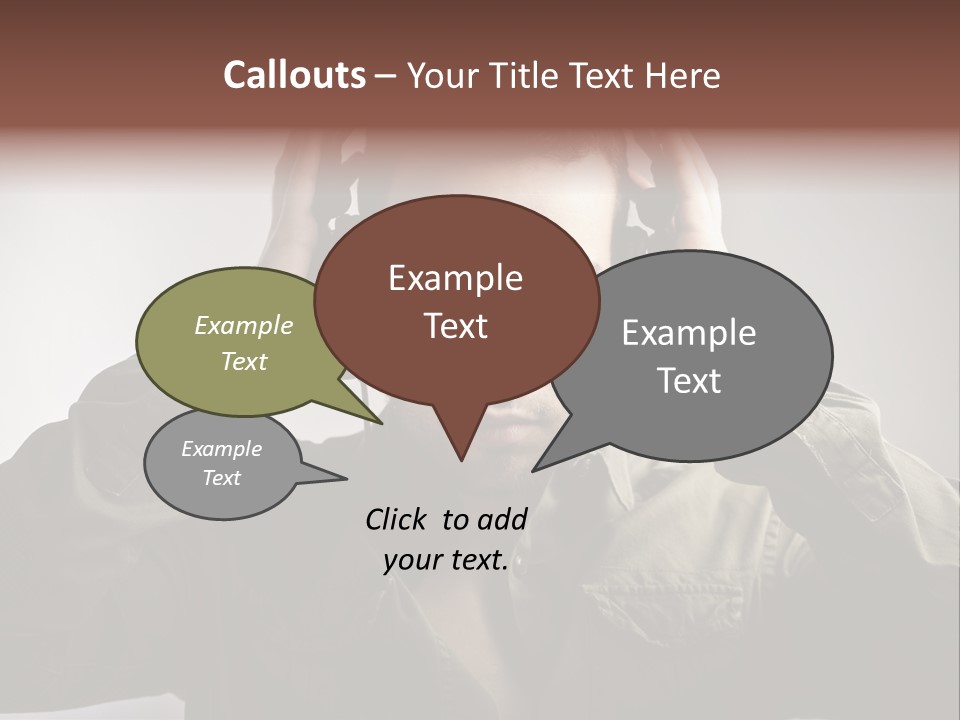 Portrait Music Headphones PowerPoint Template