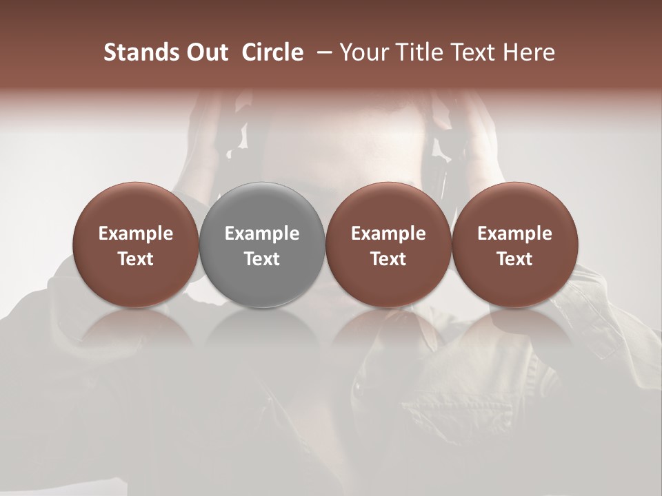 Portrait Music Headphones PowerPoint Template