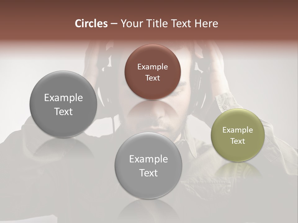 Portrait Music Headphones PowerPoint Template